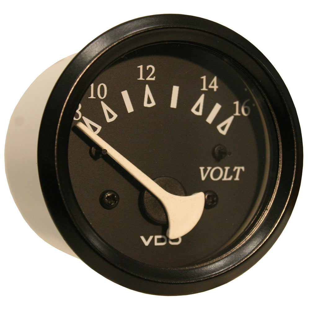 VDO Cockpit Marine 52mm (2-1/16") Voltmeter- Black Dial/Bezel — marine gauges