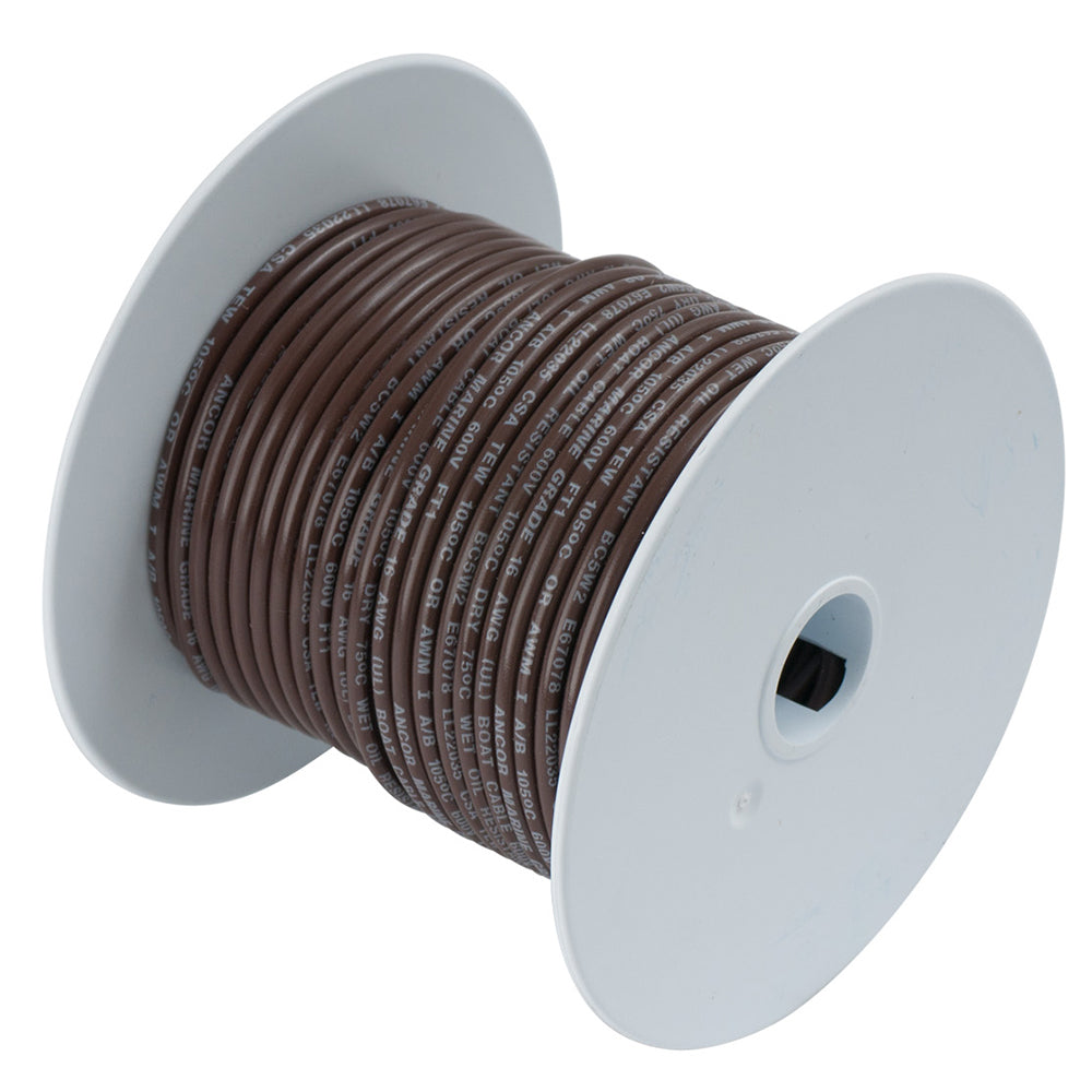 Ancor Brown 14 AWG Tinned Copper Wire - 500' — marine wire