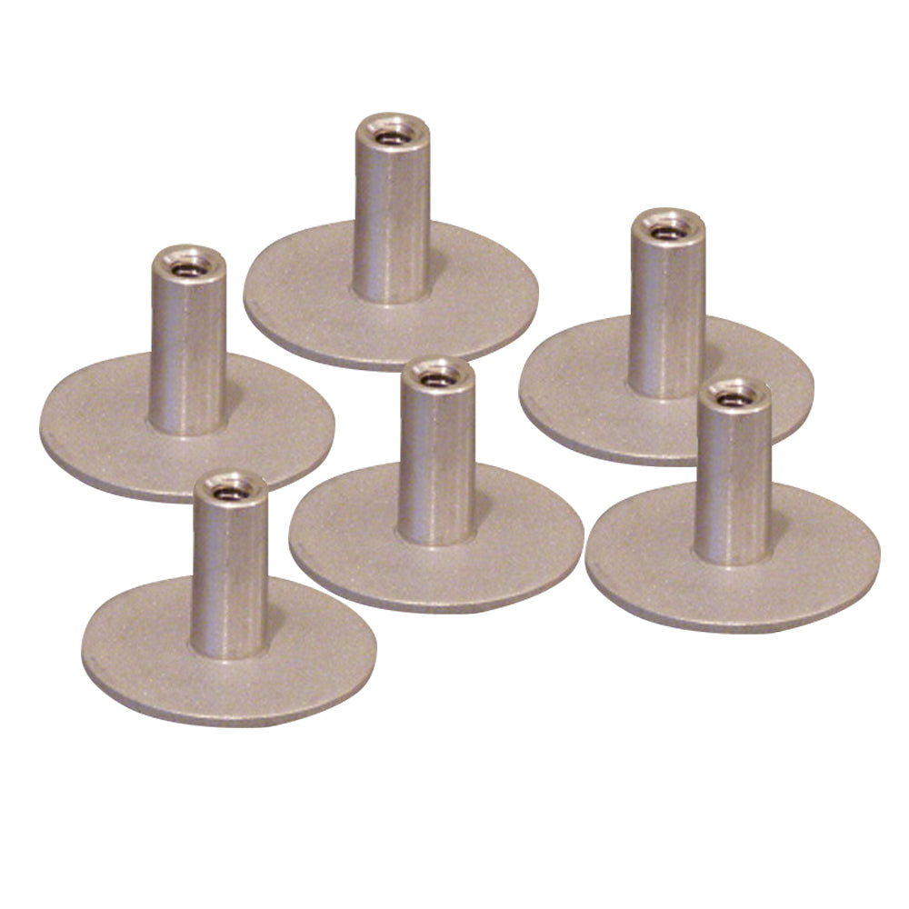 Weld Mount Stainless Steel Standoff 1.25" Base 1/4" x 20 Thread .75 Tall - 6-Pack — marine tools