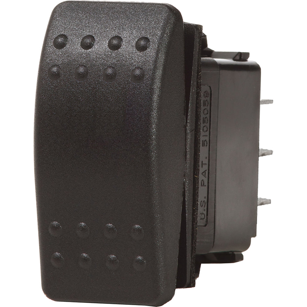 Blue Sea Systems Blue Sea 7930 Contura II Switch SPST Black - OFF-(ON) — marine switches & accessories
