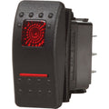 Blue Sea Systems Blue Sea 7931 Contura II Switch SPDT Black - ON-OFF-ON — marine switches & accessories