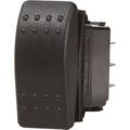 Blue Sea Systems Blue Sea 7935 Contura II Switch DPST Black - OFF-(ON) — marine switches & accessories