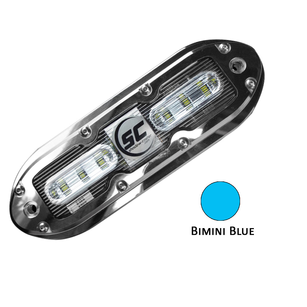 Shadow-Caster LED Lighting Shadow-Caster SCM-6 LED Underwater Light w/20' Cable - 316 SS Housing - Bimini Blue — marine underwater lighting
