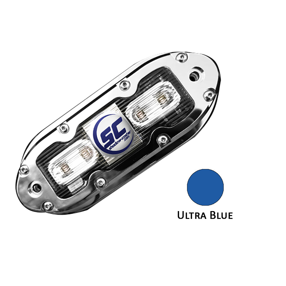 Shadow-Caster LED Lighting Shadow-Caster SCM-4 LED Underwater Light w/20' Cable - 316 SS Housing - Ultra Blue — marine underwater lighting