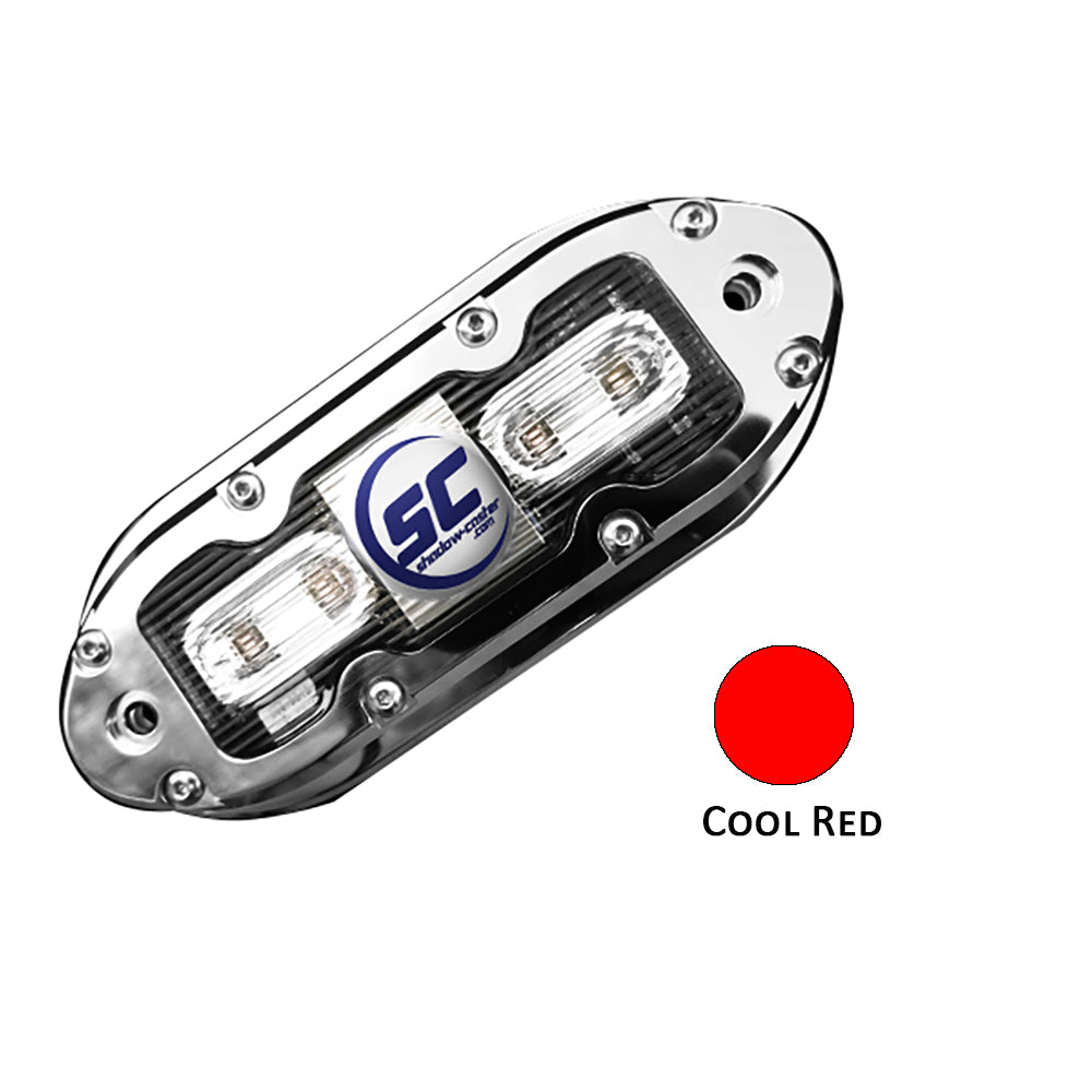 Shadow-Caster LED Lighting Shadow-Caster SCM-4 LED Underwater Light w/20' Cable - 316 SS Housing - Cool Red — marine underwater lighting