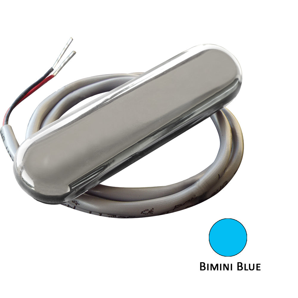 Shadow-Caster LED Lighting Shadow-Caster Courtesy Light w/2' Lead Wire - 316 SS Cover - Bimini Blue - 4-Pack — marine interior / courtesy light