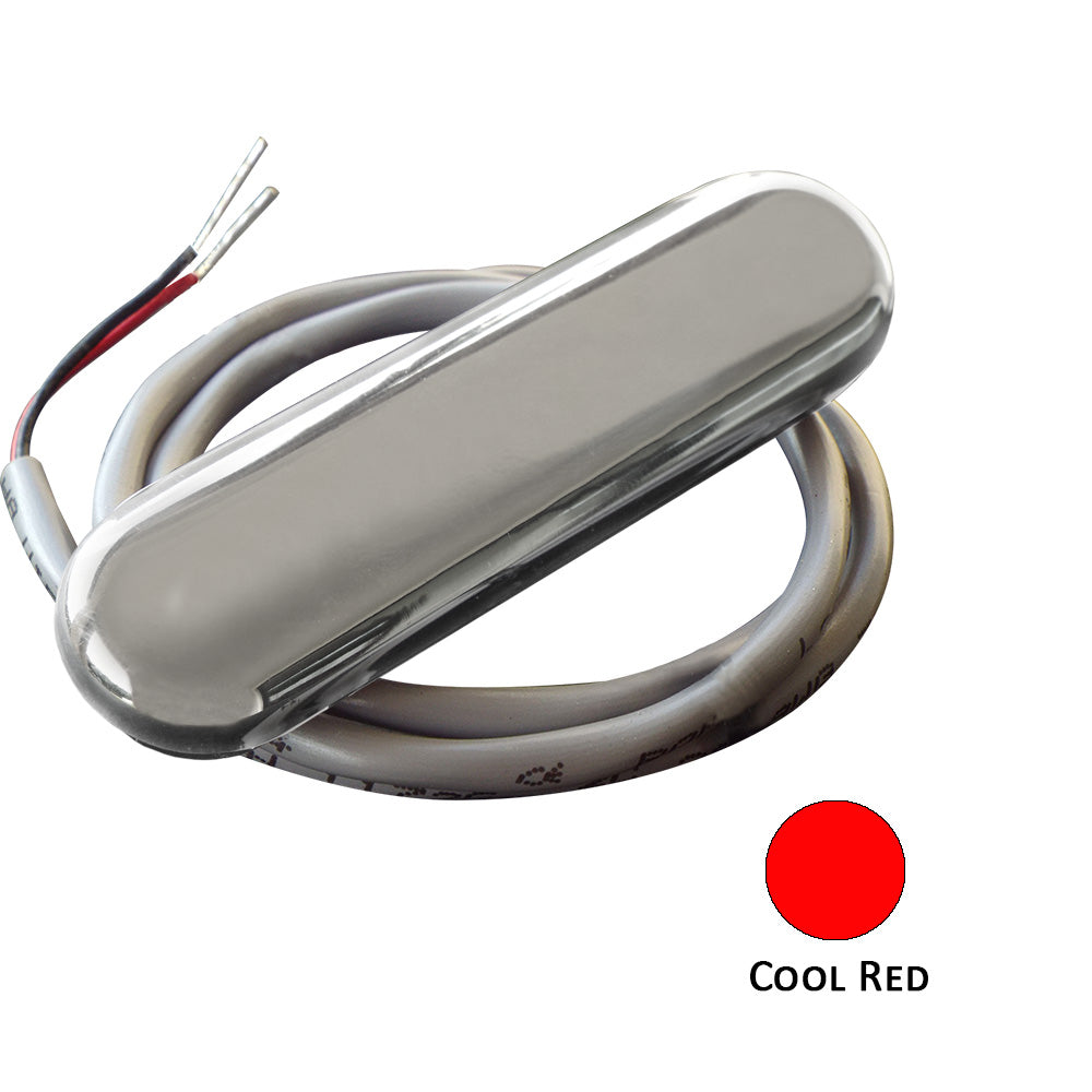 Shadow-Caster LED Lighting Shadow-Caster Courtesy Light w/2' Lead Wire - 316 SS Cover - Cool Red - 4-Pack — marine interior / courtesy light