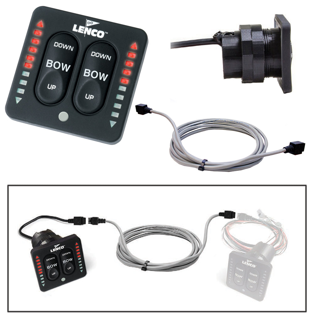 Lenco Marine Lenco Flybridge Kit f/ LED Indicator Key Pad f/All-In-One Integrated Tactile Switch - 20' — marine trim tab accessories