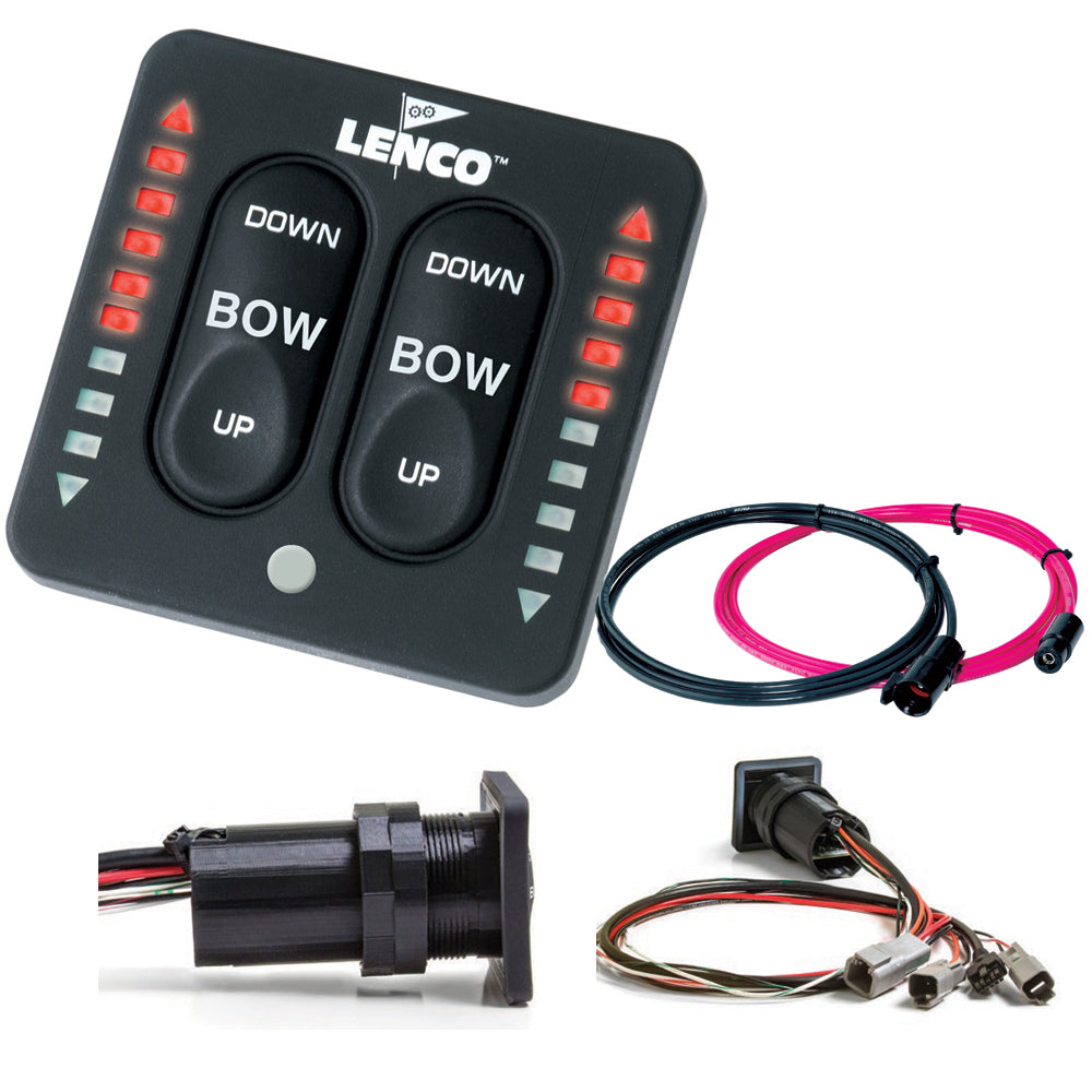 Lenco Marine Lenco LED Indicator Integrated Tactile Switch Kit w/Pigtail f/Dual Actuator Systems — marine trim tab accessories