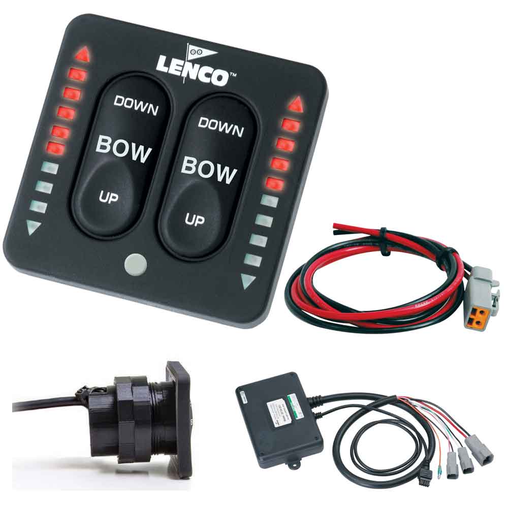 Lenco Marine Lenco LED Indicator Two-Piece Tactile Switch Kit w/Pigtail f/Single Actuator Systems — marine trim tab accessories