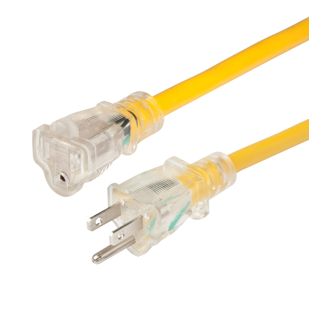 Marinco 14/3 Lighted Extension Cord - Non-Locking - 15A - 25' — marine shore power