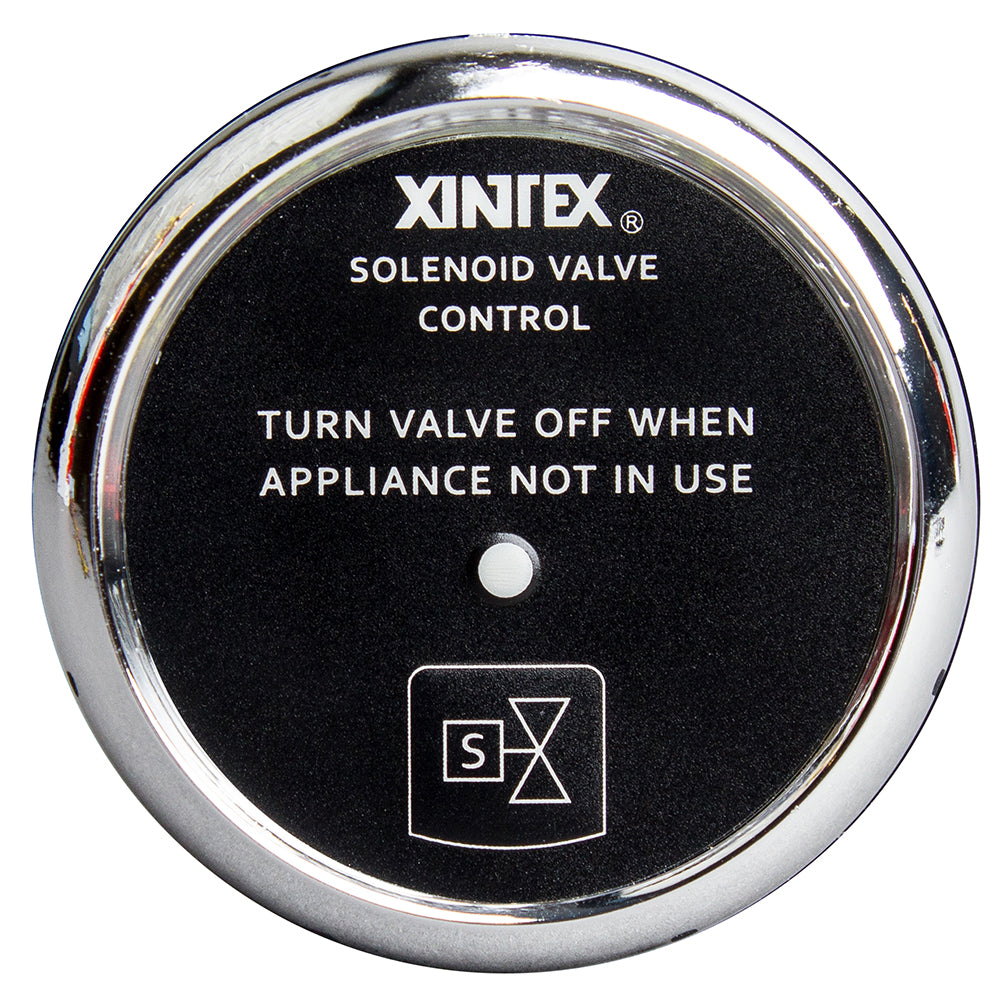 Fireboy-Xintex Propane Control & Solenoid Valve w/Chrome Bezel Display — marine fume detectors