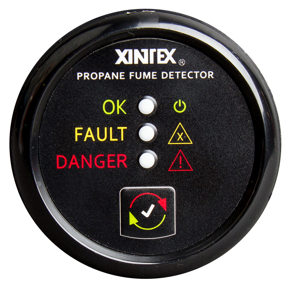 Fireboy-Xintex Propane Fume Detector w/Plastic Sensor - No Solenoid Valve - Black Bezel Display — marine fume detectors
