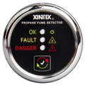 Fireboy-Xintex Propane Fume Detector w/Plastic Sensor - No Solenoid Valve - Chrome Bezel Displa — marine fume detectors