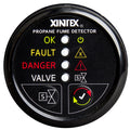 Fireboy-Xintex Propane Fume Detector w/Plastic Sensor & Solenoid Valve - Black Bezel Display — marine fume detectors