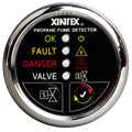 Fireboy-Xintex Propane Fume Detector w/Plastic Sensor & Solenoid Valve - Chrome Bezel Display — marine fume detectors