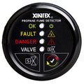 Fireboy-Xintex Propane Fume Detector w/Automatic Shut-Off & Plastic Sensor - No Solenoid Valve - Black Bezel Display — marine fume detectors