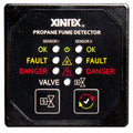 Fireboy-Xintex Propane Fume Detector & Alarm w/2 Plastic Sensors & Solenoid Valve - Square Black Bezel Display — marine fume detectors