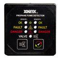 Fireboy-Xintex Propane Fume Detector w/2 Plastic Sensors - No Solenoid Valve - Square Black Bezel Display — marine fume detectors