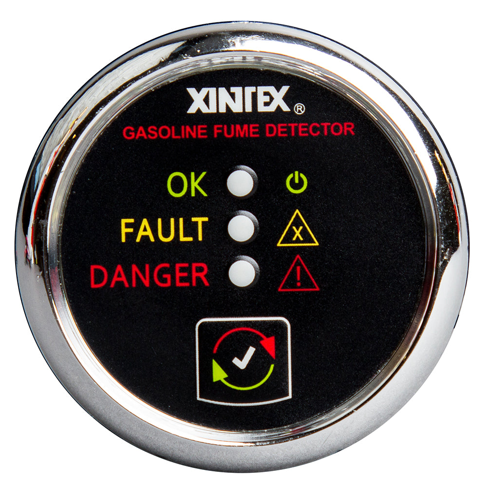 Fireboy-Xintex Gasoline Fume Detector - Chrome Bezel - 12/24V — marine fume detectors