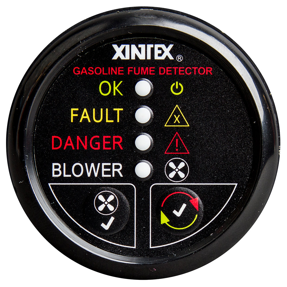 Fireboy-Xintex Gasoline Fume Detector w/Blower Control - Black Bezel - 12V — marine fume detectors