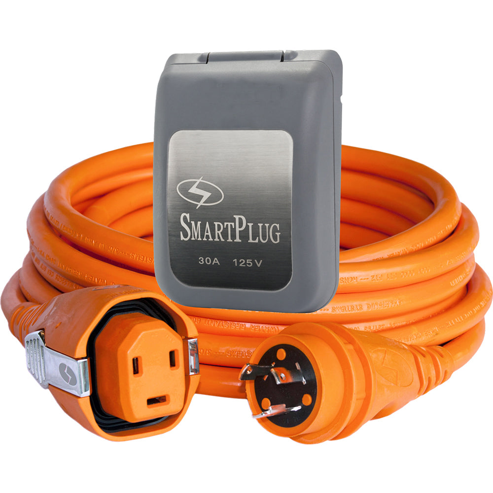 SmartPlug 30 AMP SmartPlug/Twist Type Cordset w/Grey Inlet Cover- 50' — marine shore power