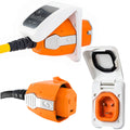 SmartPlug 30 AMP Inlet & Female Cord Connector Combo - White — marine shore power