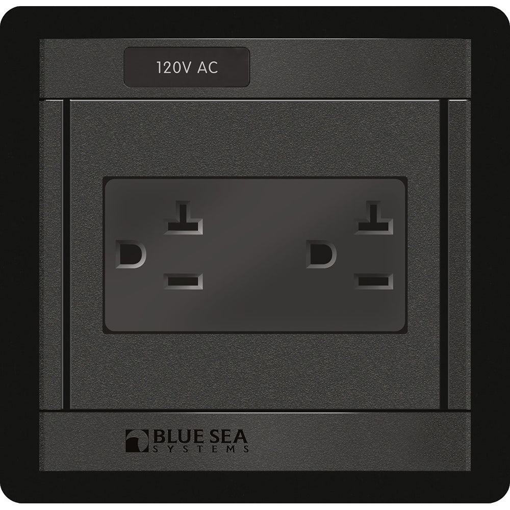 Blue Sea Systems Blue Sea 1479 360 Panel - 120V AC DUal Outlet — marine electrical panels