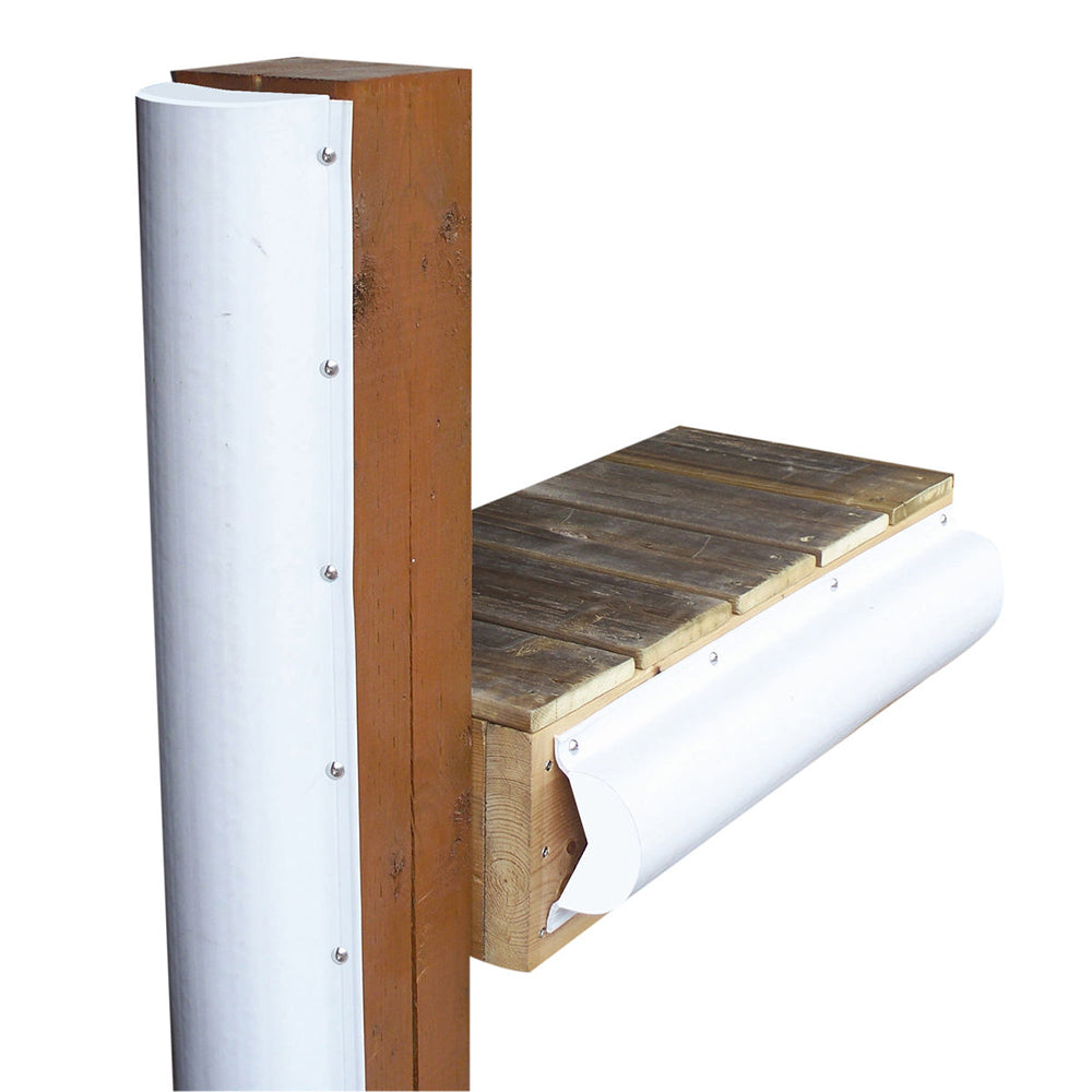 Dock Edge Piling Bumper - One End Capped - 6' - White — marine bumpers/guards