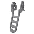 Dock Edge Stand-Off Flip-Up Polyethylene Roto Molded 4-Step Dock Ladder - Grey — marine ladders