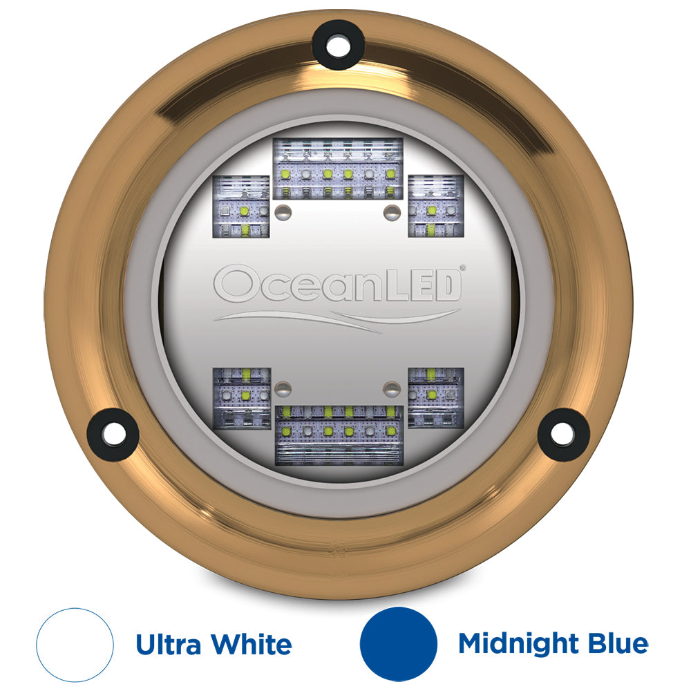 OceanLED Sport S3124s Underwater LED Light - Ultra White/Midnight Blue — marine underwater lighting