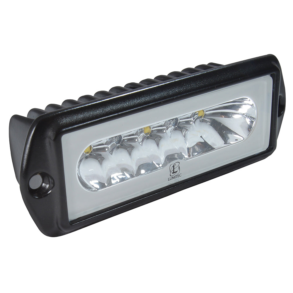 Lumitec Capri2 - Flush Mount LED Flood Light - Black Housing - 2-Color White/Blue Dimming — marine flood/spreader lights