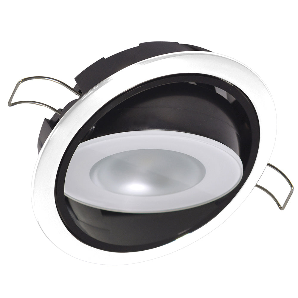 Lumitec Mirage Positionable Down Light - White Dimming, Red/Blue Non-Dimming - White Bezel — marine dome/down lights