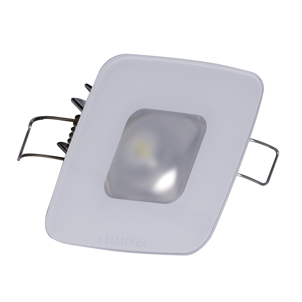 Lumitec Square Mirage Down Light - Spectrum RGBW Dimming - Glass Housing - No Bezel — marine dome/down lights