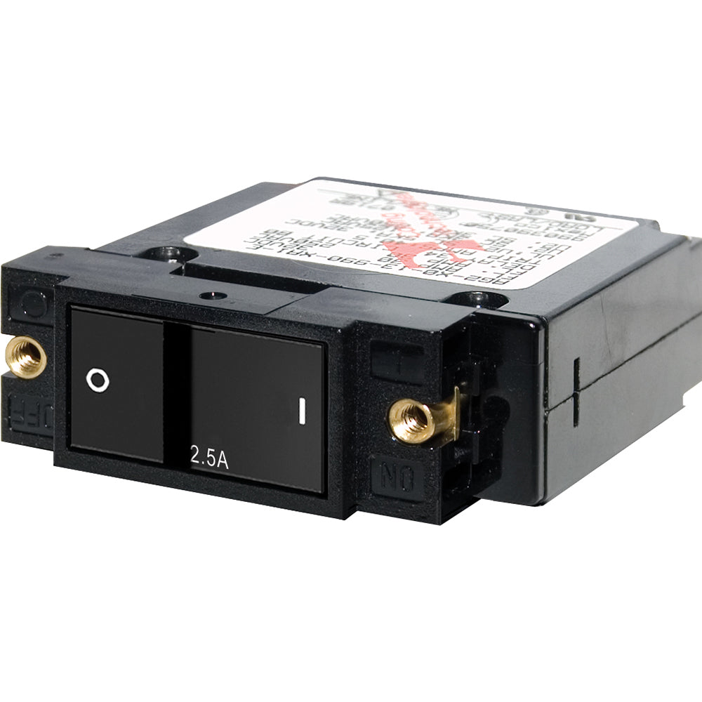 Blue Sea Systems Blue Sea 7399 A-Series Flat Rocker Circuit Breaker - Single Pole - 2.5A — marine circuit breakers