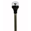 Attwood Marine Attwood LightArmor All-Around Light - 20" Aluminum Pole - Black Vertical Composite Base w/Adapter — marine navigation lights