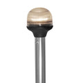 Attwood Marine Attwood All-Around Fold-Down Incandescent Anti-Glare Lens Light - 20" Aluminum Pole - 12V - Horizontal Composite Base — marine navigation lights