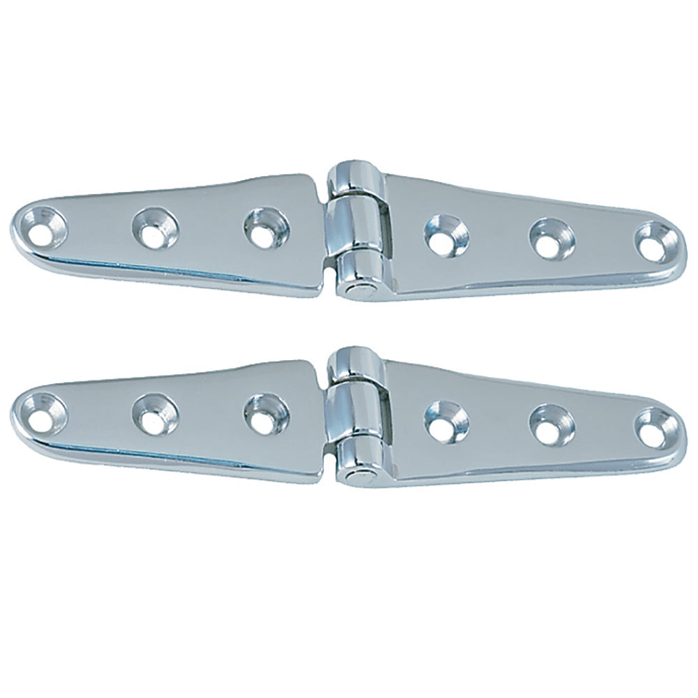 Perko 8" Chrome Plated Bronze Strap Hinges — marine hinges