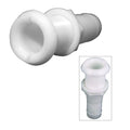 Perko 1-1/8" Thru-Hull Fitting f/Hose Narrow Flange - Plastic — marine thru-hull fittings