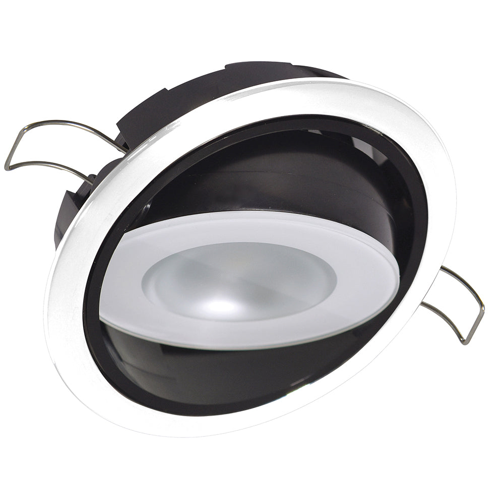 Lumitec Mirage Positionable Down Light - White Dimming - White Bezel — marine dome/down lights