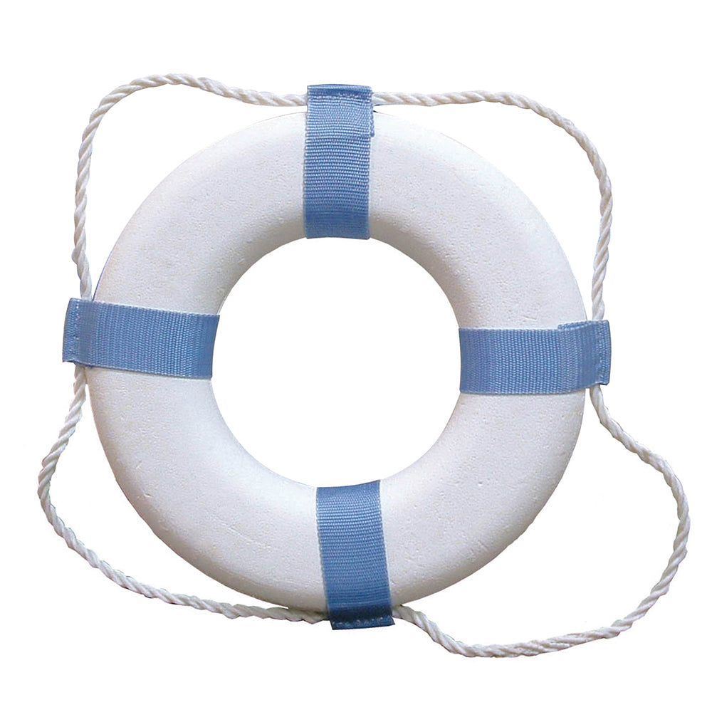 Taylor Made Decorative Ring Buoy - 25" - White/Blue - Not USCG Approved — marine personal flotation devices