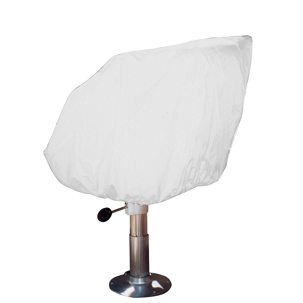 Taylor Made Helm/Bucket/Fixed Back Boat Seat Cover - Vinyl White — marine winter covers