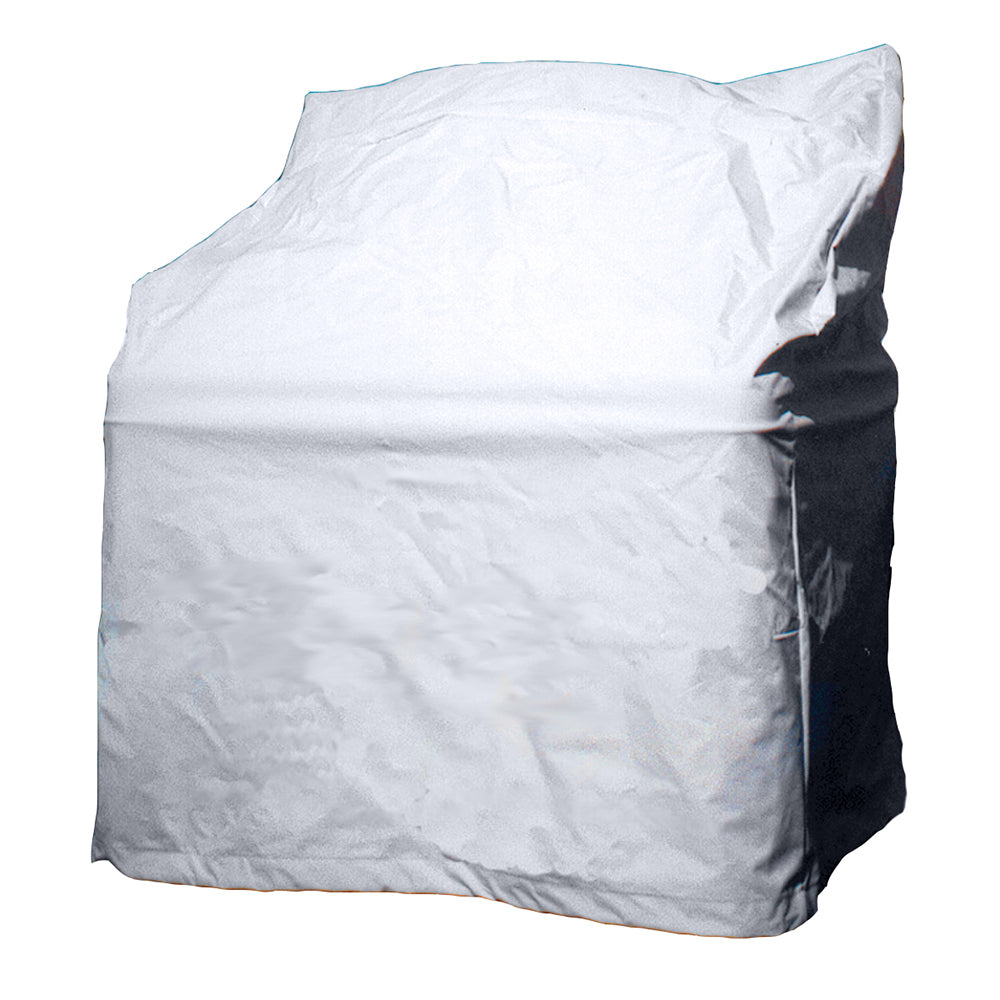 Taylor Made Large Center Console Cover - Vinyl White — marine winter covers