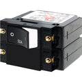 Blue Sea Systems Blue Sea 7577 A-Series Raised Rocker Circuit Breaker - Double Pole - 50A — marine circuit breakers