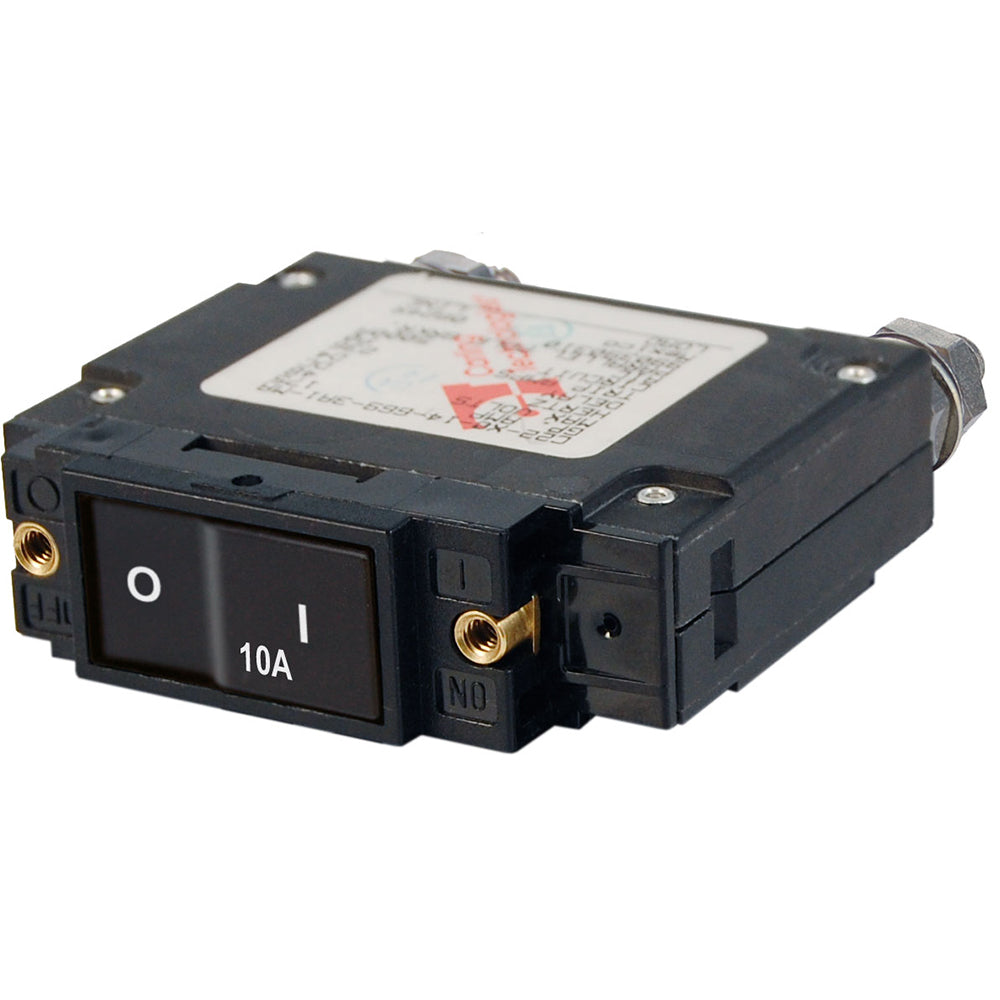 Blue Sea Systems Blue Sea 7541 C-Series Flat Rocker Circuit Breaker - Single Pole - 10A — marine circuit breakers