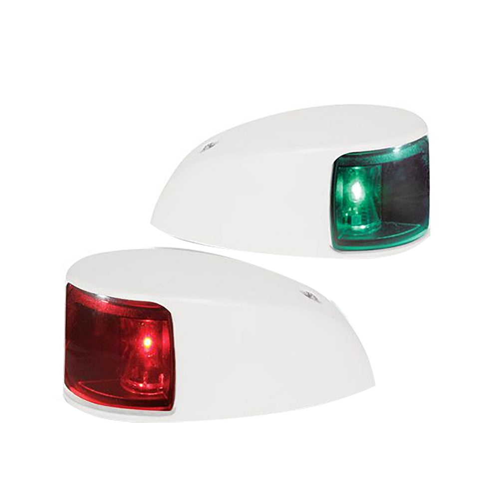 Hella Marine NaviLED Deck Mount Port & Starboard Pair - 2nm - Colored Lens/White Housing — marine navigation lights