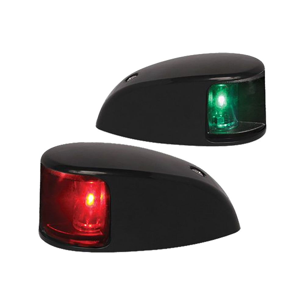 Hella Marine NaviLED Deck Mount Port & Starboard Pair - 2nm - Colored Lens/Black Housing — marine navigation lights