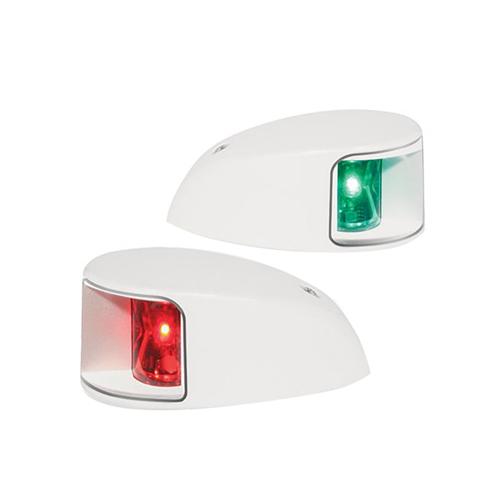 Hella Marine NaviLED Deck Mount Port & Starboard Pair - 2nm - Clear Lens/White Housing — marine navigation lights