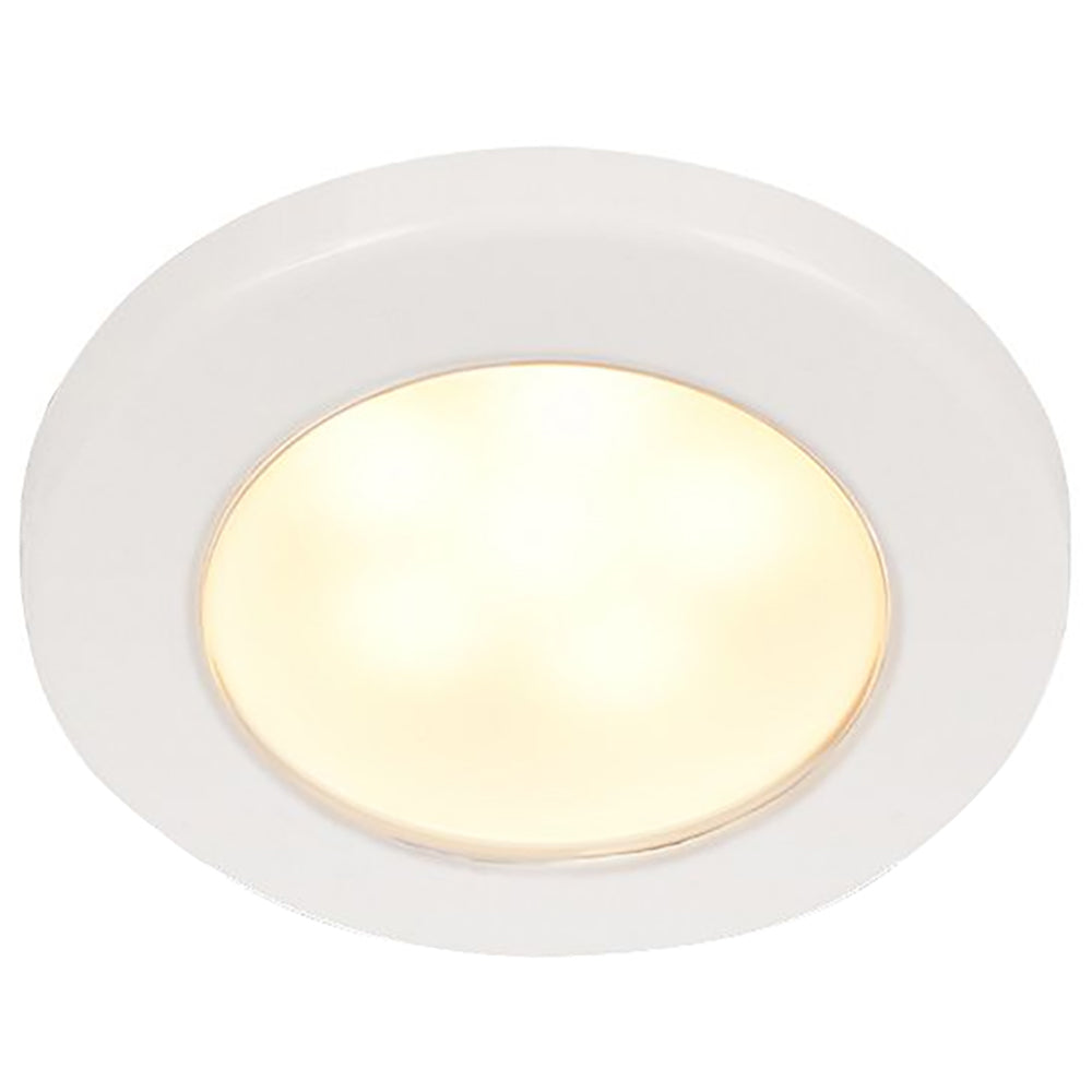 Hella Marine EuroLED 75 3" Round Screw Mount Down Light - Warm White LED - White Plastic Rim - 24V — marine dome/down lights