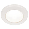 Hella Marine EuroLED 75 3" Round Screw Mount Down Light - White LED - White Plastic Rim - 12V — marine dome/down lights